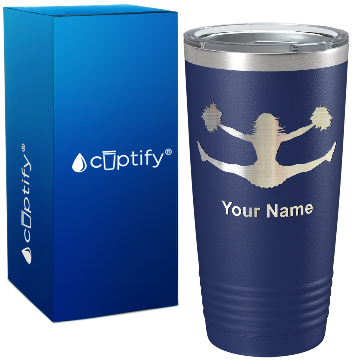 Personalized Cheerleader Flyer on 20oz Tumbler