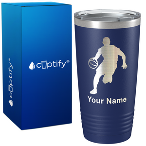 Personalized Basketball Player Silhouette Tumbler