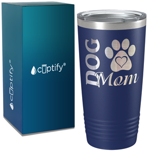 Dog Mom with Paw on Mom 20oz Tumbler