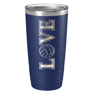 Love Volleyball Laser Engraved on Stainless Steel Volleyball Tumbler