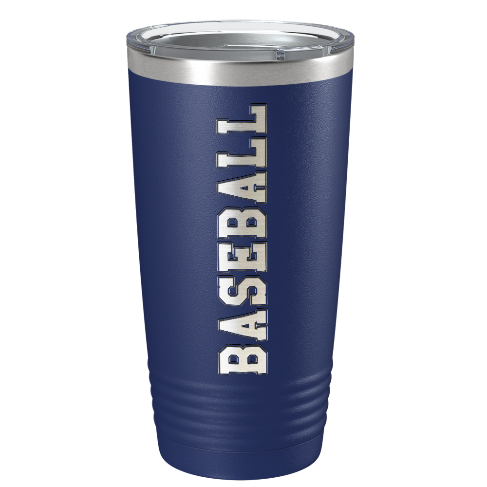 Baseball Laser Engraved on Stainless Steel Baseball Tumbler