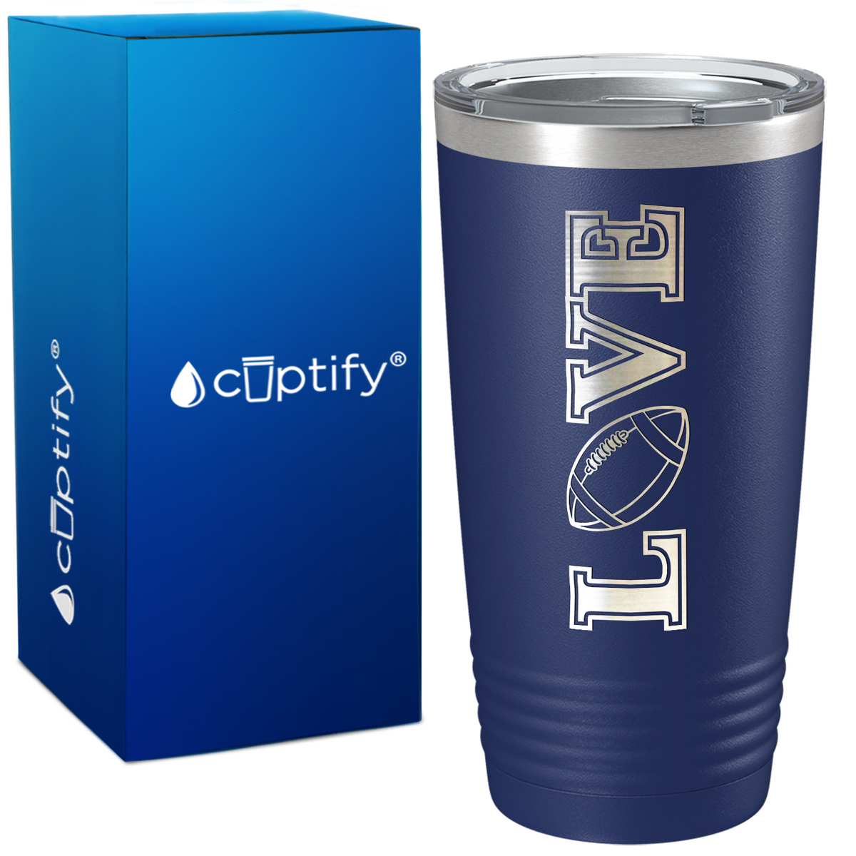 Football Love on 20oz Tumbler