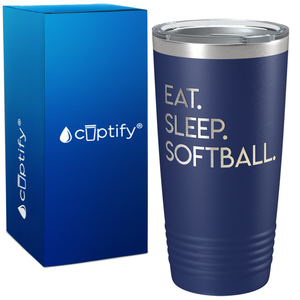 Eat Sleep Softball on 20oz Tumbler