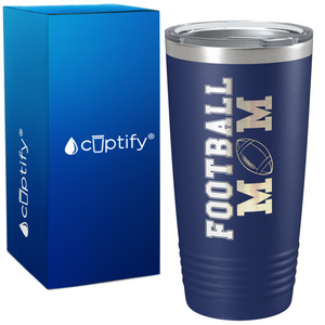 Football Mom on 20oz Tumbler