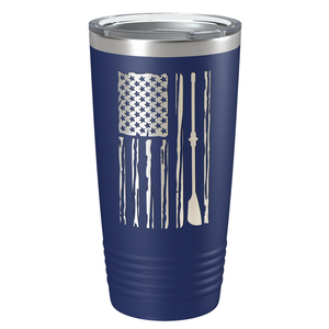 Crew American Flag Laser Engraved on Stainless Steel Crew Tumbler