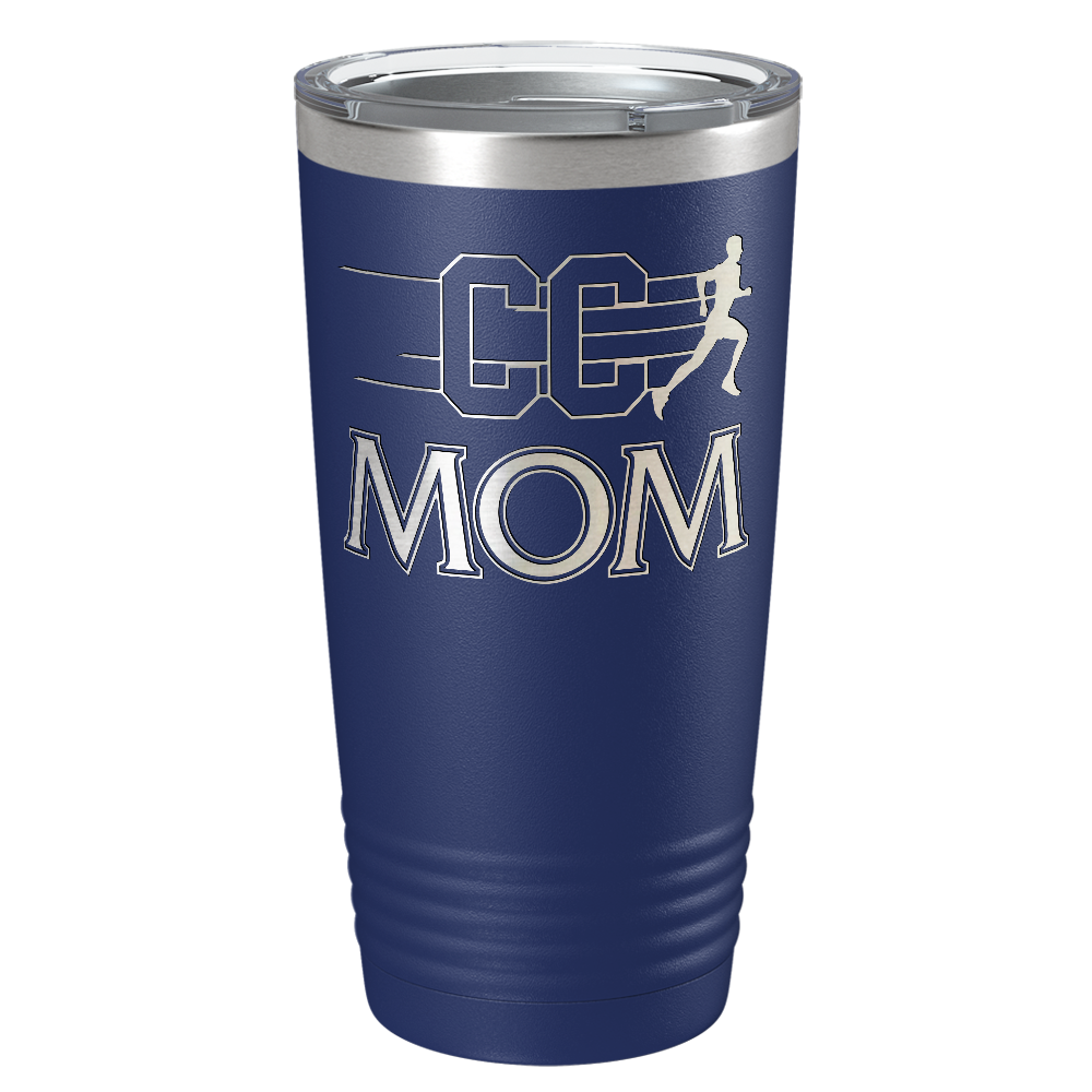Cross Country Mom Laser Engraved on Stainless Steel Cross Country Tumbler