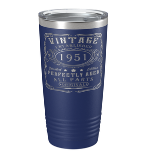 1951 Vintage Perfectly Aged 70th on Stainless Steel Tumbler