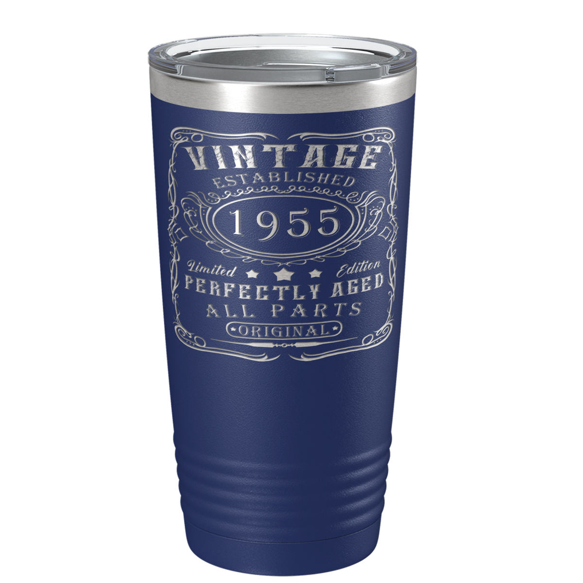 1955 Vintage Perfectly Aged 66th on Stainless Steel Tumbler