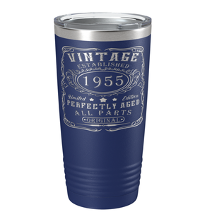 1955 Vintage Perfectly Aged 66th on Stainless Steel Tumbler