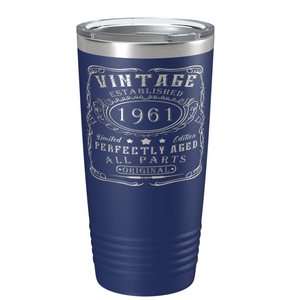 1961 Vintage Perfectly Aged 60th on Stainless Steel Tumbler