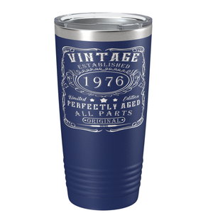 1976 Vintage Perfectly Aged 45th on Stainless Steel Tumbler