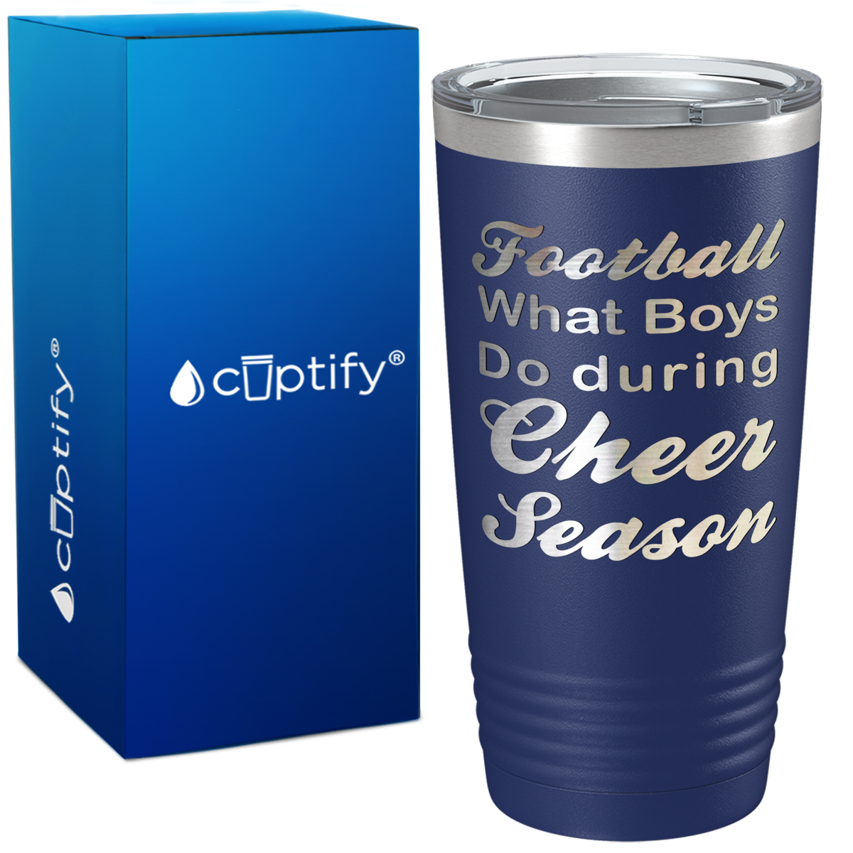 Football What Boys Do During Cheer Season 20oz Tumbler