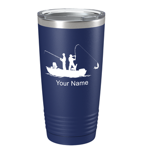 Fishing on a Boat on Stainless Steel Fishing Tumbler