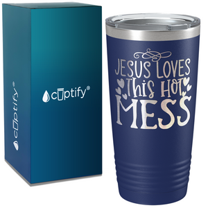 Jesus Loves This Hot Mess on Easter 20oz Tumbler