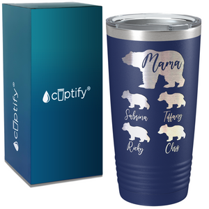 Mama Bear with Four Cubs on Mom 20oz Tumbler