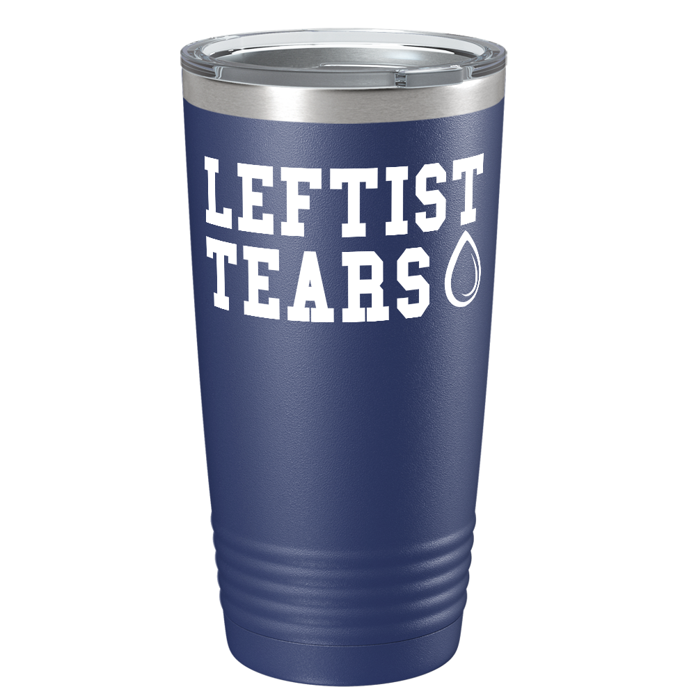 Leftist Tears on Navy Blue 20 oz Stainless Steel Tumbler
