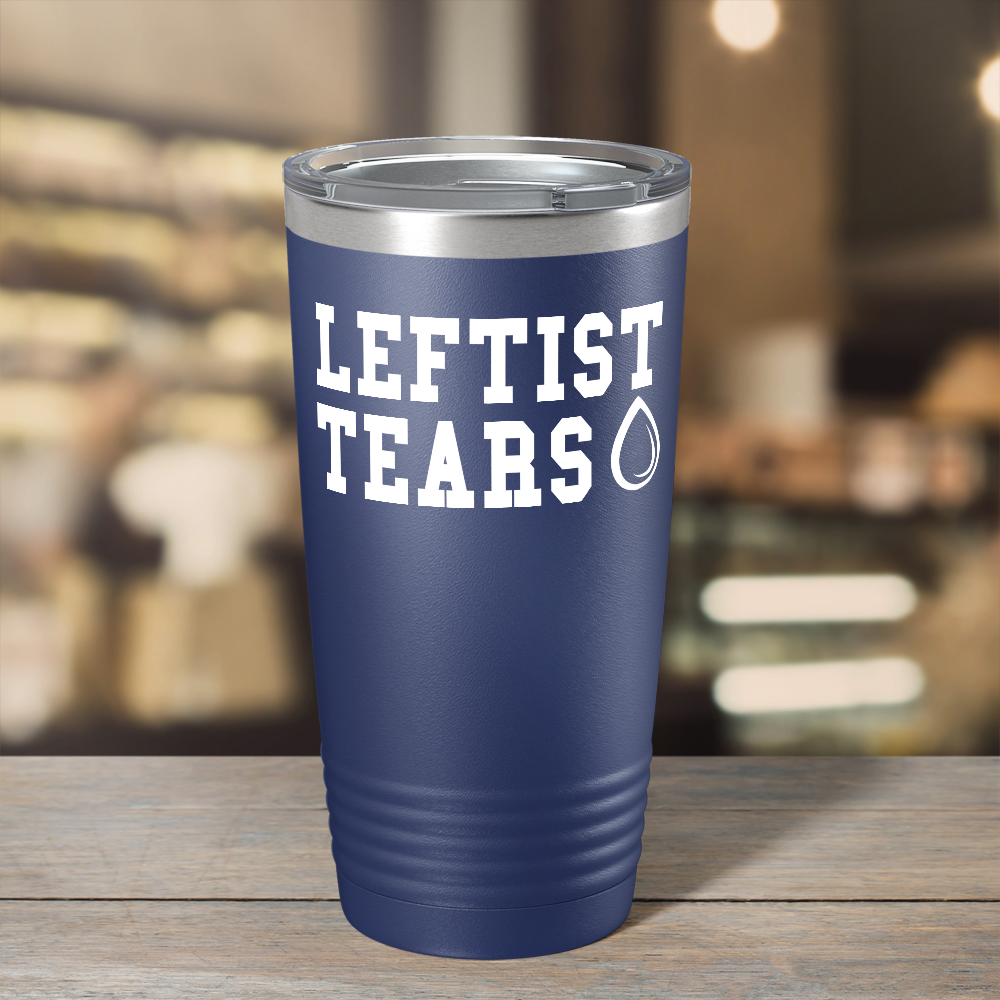 Leftist Tears on Navy Blue 20 oz Stainless Steel Tumbler