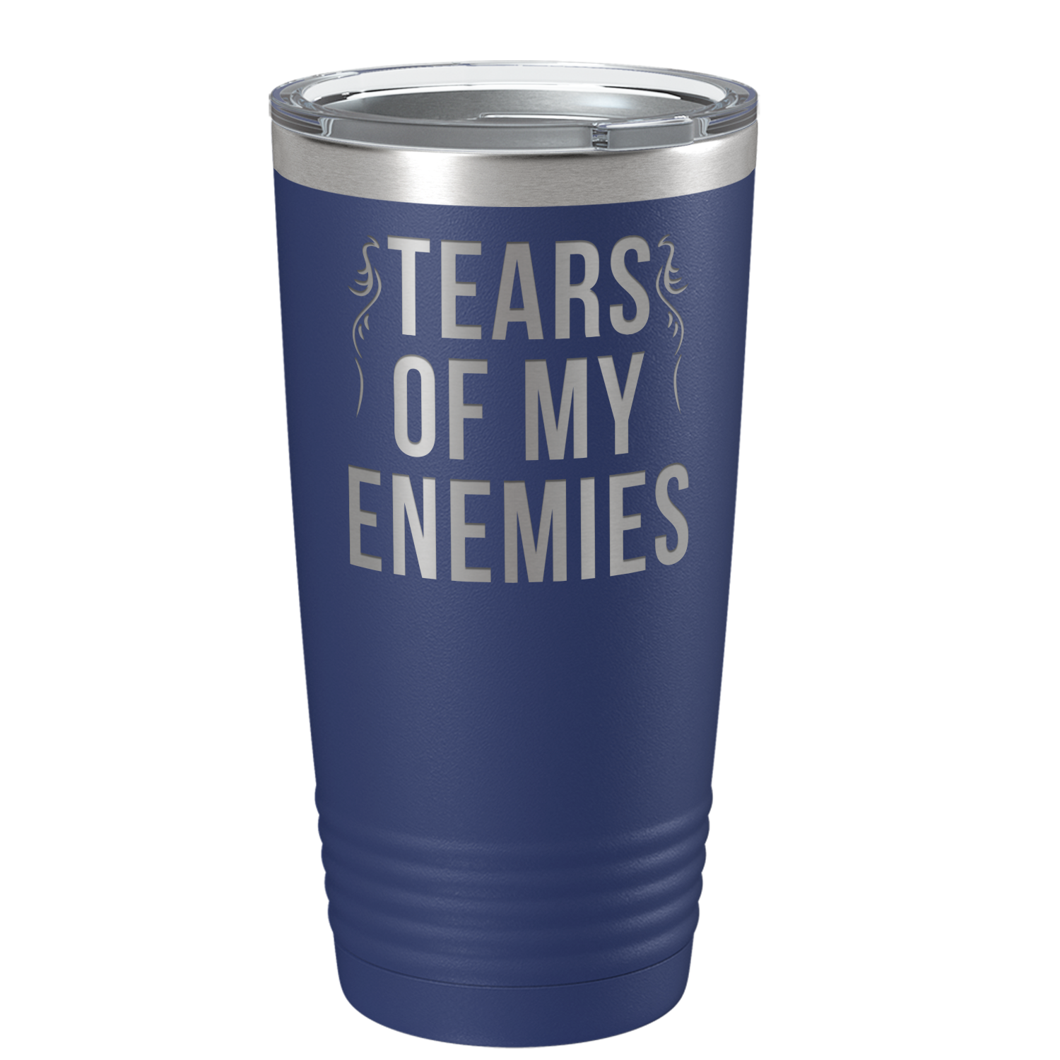 Tears of my Enemies on Navy Blue 20 oz Stainless Steel Ringneck Tumbler