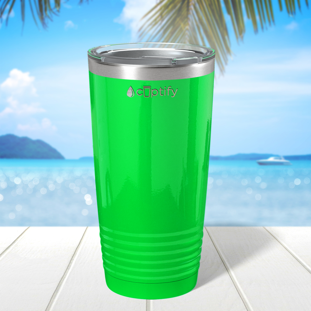 Neon Green Gloss 20oz Tumbler