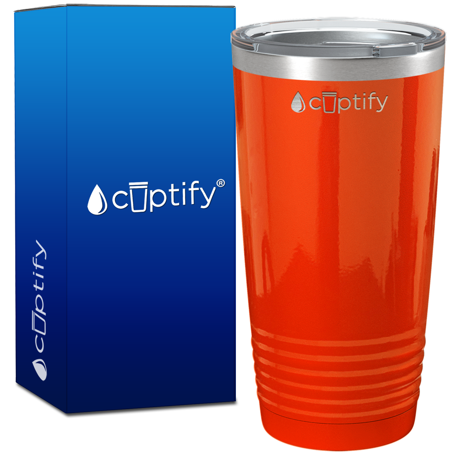 20oz. Stainless Steel Hot/Cold Tumbler (Orange)