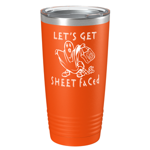 Let's Get Sheet Faced on Stainless Steel Halloween Tumbler