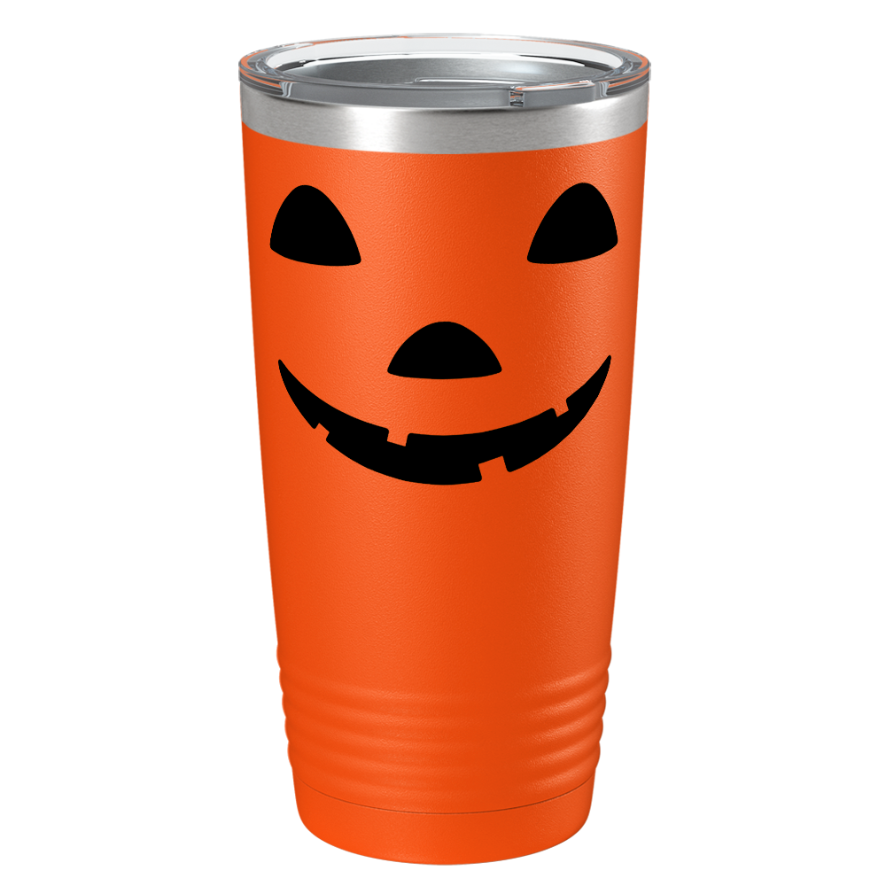 Jack o Lantern on Stainless Steel Halloween Tumbler