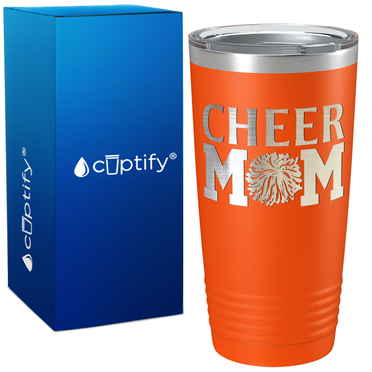 Cheer Mom Pom Pom on 20oz Tumbler