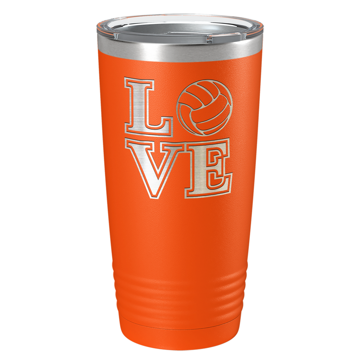LOVE Volleyball Laser Engraved on Stainless Steel Volleyball Tumbler