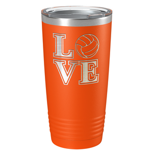 LOVE Volleyball Laser Engraved on Stainless Steel Volleyball Tumbler