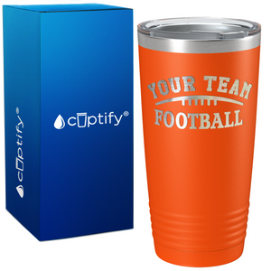 Custom Football Team on 20oz Tumbler