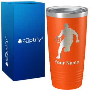 Personalized Basketball Player Silhouette Tumbler