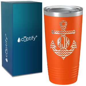 Anchor Cheverons Monogram 20oz Tumbler