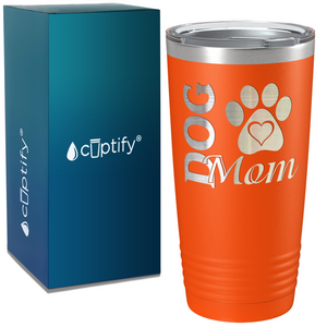 Dog Mom with Paw on Mom 20oz Tumbler