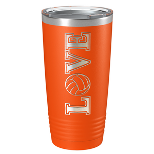 Love Volleyball Laser Engraved on Stainless Steel Volleyball Tumbler