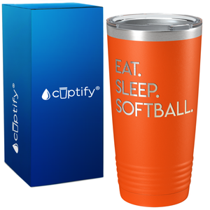 Eat Sleep Softball on 20oz Tumbler