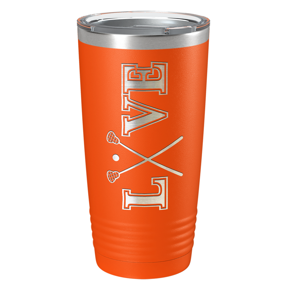 Lacrosse Love Laser Engraved on Stainless Steel Lacrosse Tumbler