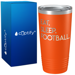 Eat Sleep Football on 20oz Tumbler