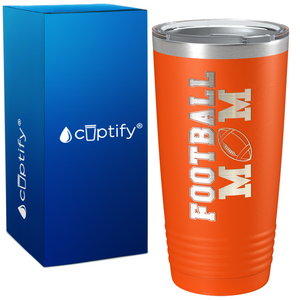 Football Mom on 20oz Tumbler