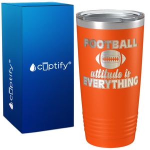 Football Attitude is Everything on 20oz Tumbler