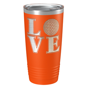 Love Golf Laser Engraved on Stainless Steel Golf Tumbler