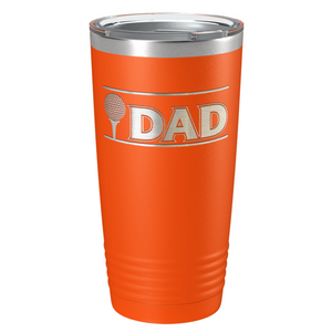 Golf Dad with Golf Ball Laser Engraved on Stainless Steel Golf Tumbler