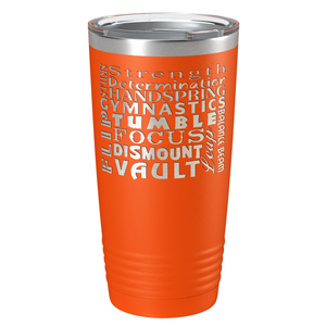 Gymnastics Strength and Focus Laser Engraved on Stainless Steel Gymnastics Tumbler