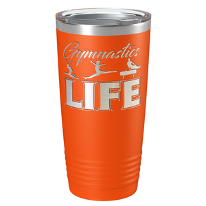 Gymnastics LIFE Silhouettes Laser Engraved on Stainless Steel Gymnastics Tumbler