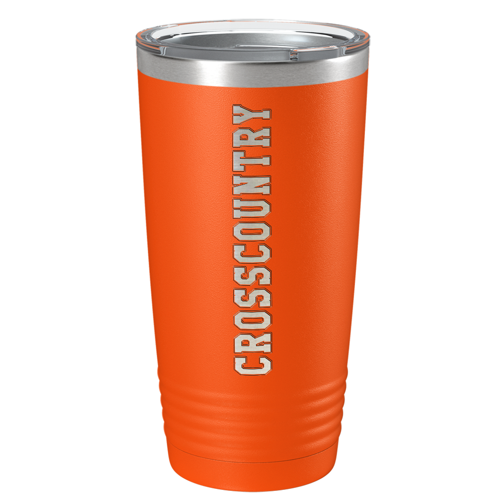 Cross Country Laser Engraved on Stainless Steel Cross Country Tumbler