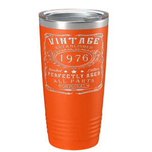 1976 Vintage Perfectly Aged 45th on Stainless Steel Tumbler