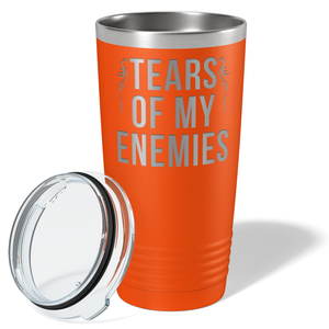 Tears of my Enemies on Orange 20 oz Stainless Steel Ringneck Tumbler