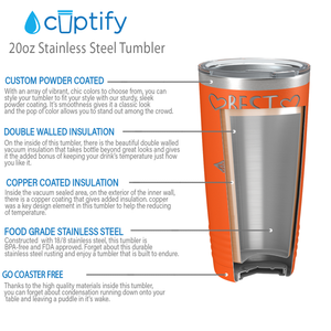 Best Gigi Ever on Orange 20 oz Stainless Steel Ringneck Tumbler