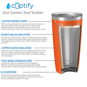These are Tears of my Staff on Orange 20 oz Stainless Steel Ringneck Tumbler