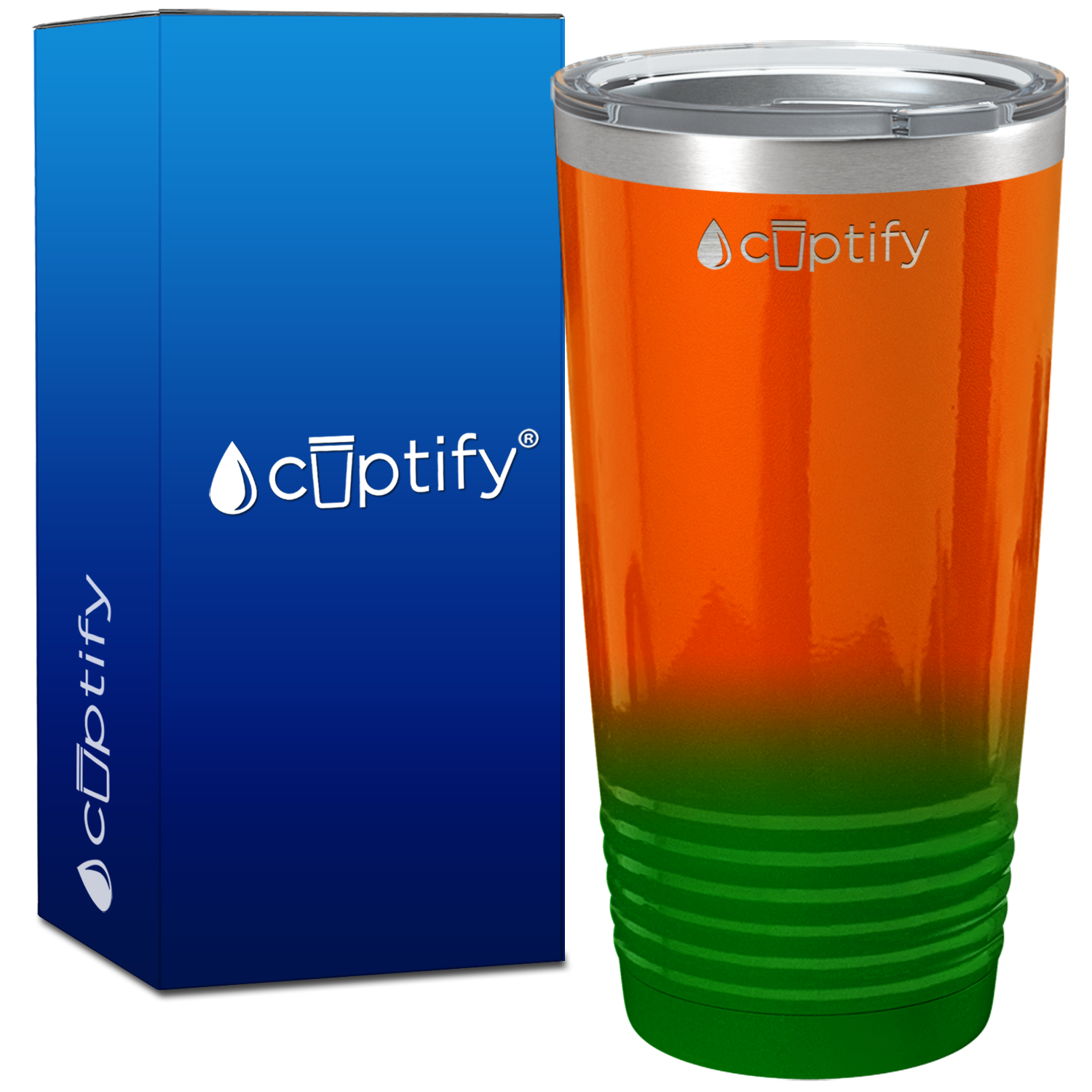 Orange Green Ombre 20oz Tumbler