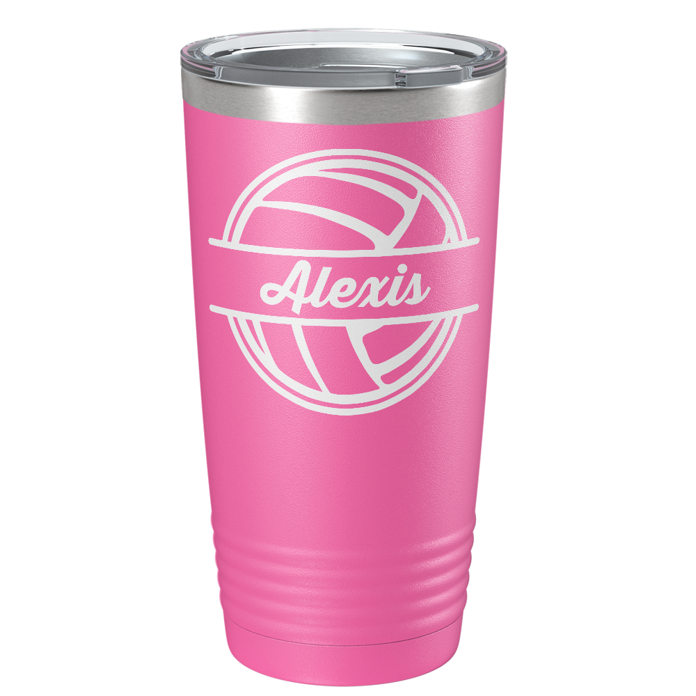 Personalized Volleyball on Stainless Steel Volleyball Tumbler